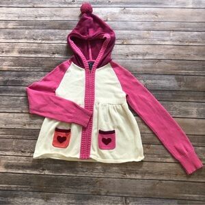 GapKids knit zip up heart hoodie! Girls Size 10